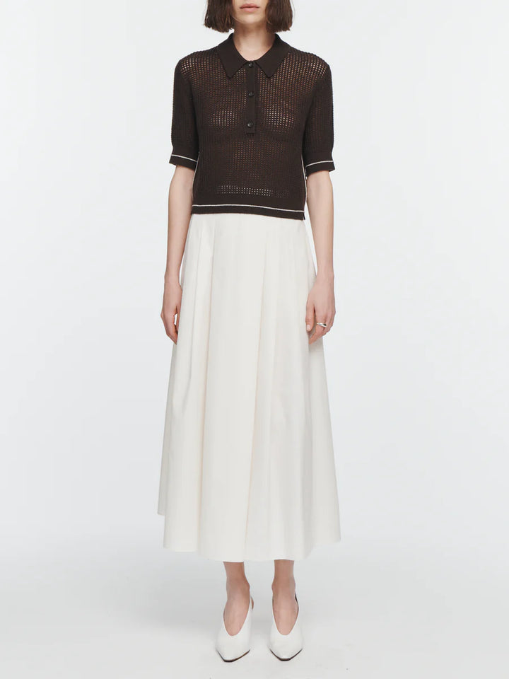 MARIA MCMANUS PLEAT FRONT FULL SKIRT