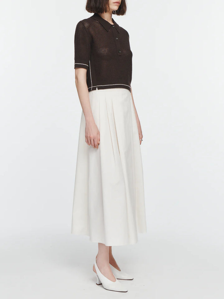 MARIA MCMANUS PLEAT FRONT FULL SKIRT