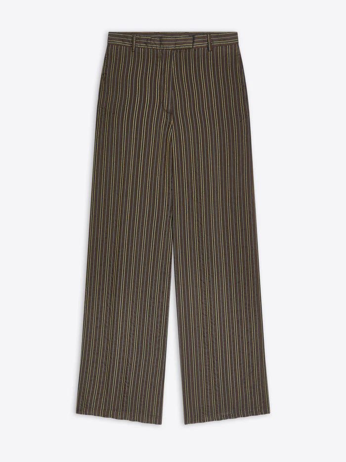 パンツ Dries Van Noten 20AW Penna Velvet Dries Van Noten Penn Velvet Stripe Wide Leg Denim Trousers