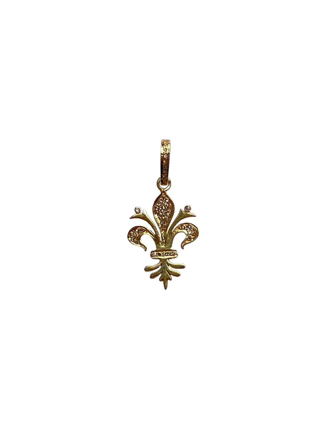 The Woods Fine Jewelry 14kt Gold Over Brass Fleur De Lis Pendant
