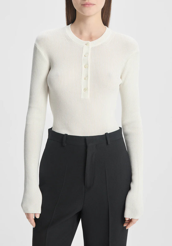 BITE STUDIOS LONE BUTTONED RIB KNIT