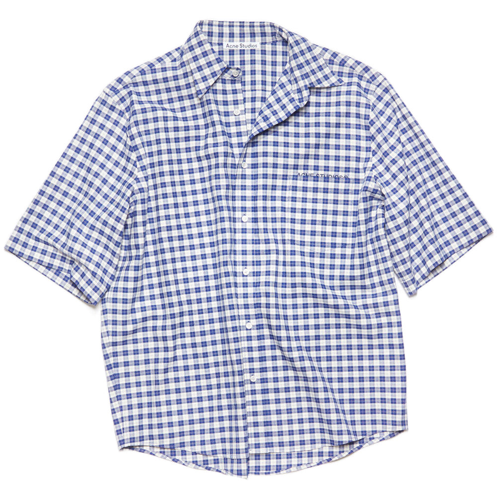 ACNE STUDIOS BLUE CHECK SHIRT