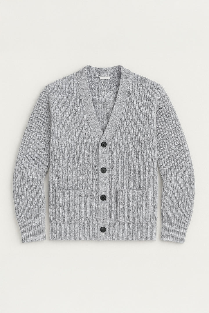 OFFICINE GENERALE LIGHT GREY CARDIGAN