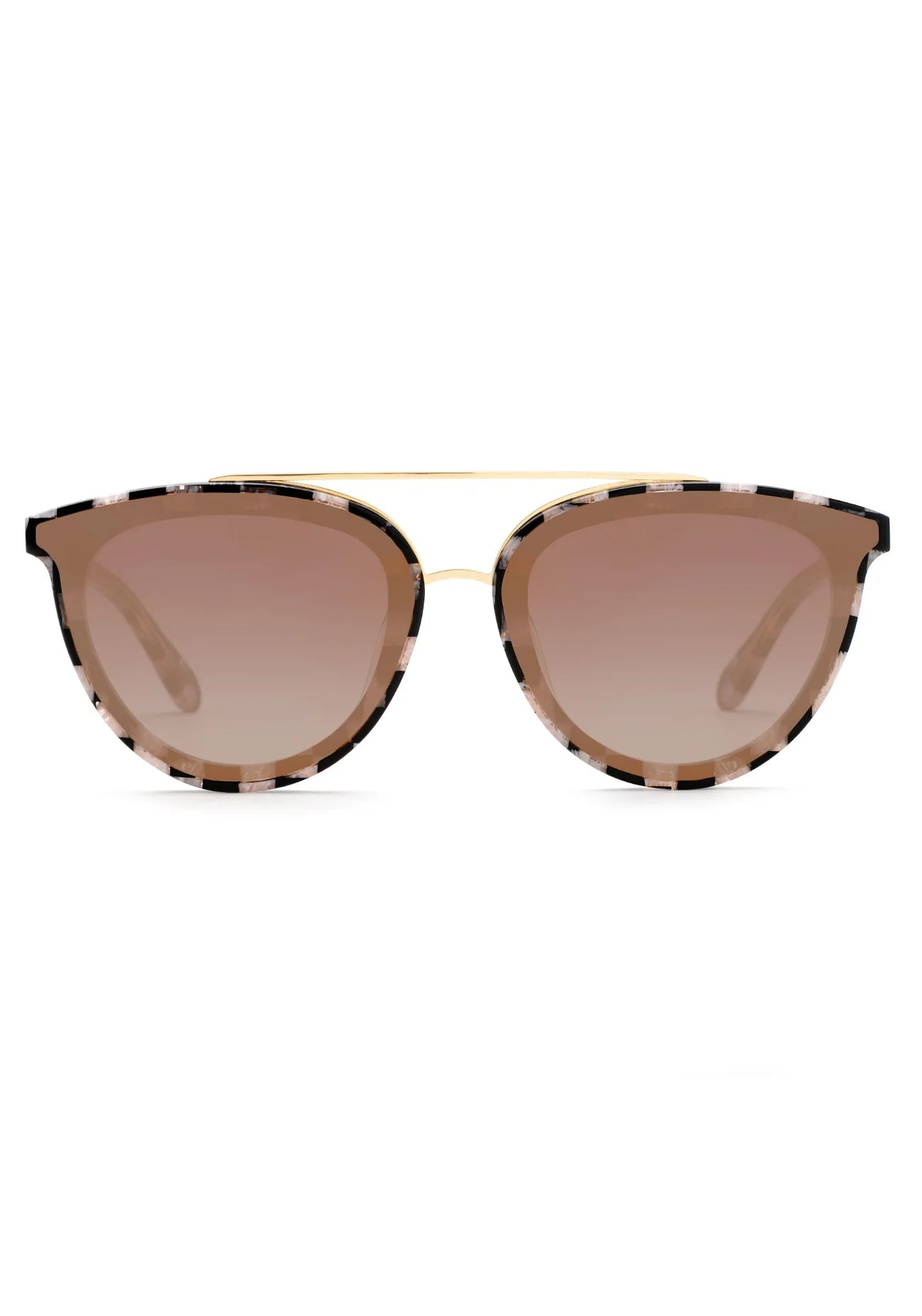 KREWE Clio Matte Tortoise Nylon Sunglasses Gunmetal Bridge w/ Case & Cloth Krewe Clio Nylon Sunglasses – Saint Bernard main image 2