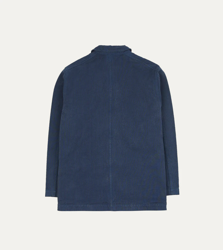 DRAKE'S NAVY cotton FIVE-POCKET CHORE JACKET