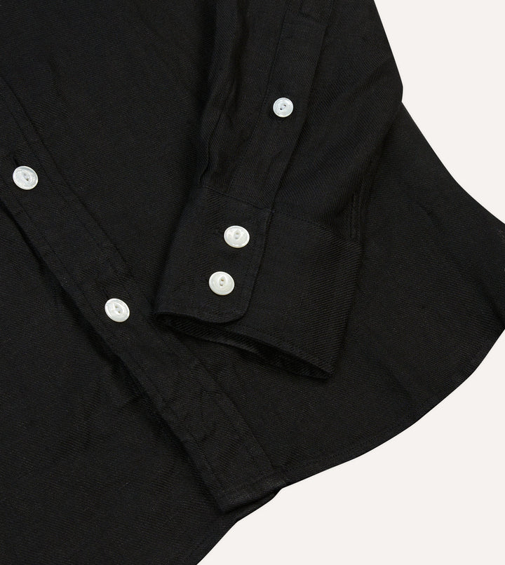 DRAKE'S LINEN WESTERN SHIRT