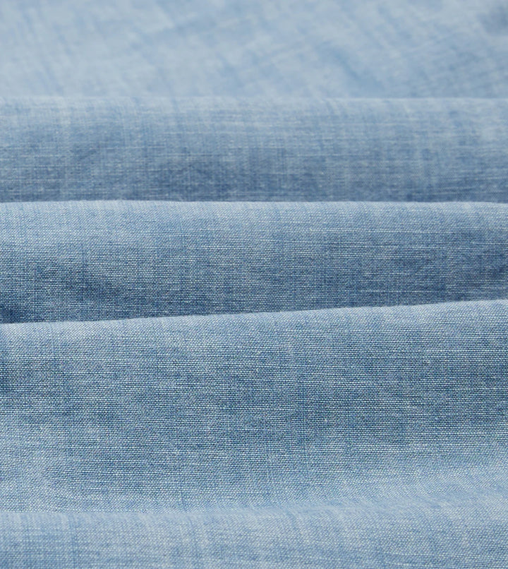 DRAKE'S CHAMBRAY TWO-POCKET WESTERN SHIRT