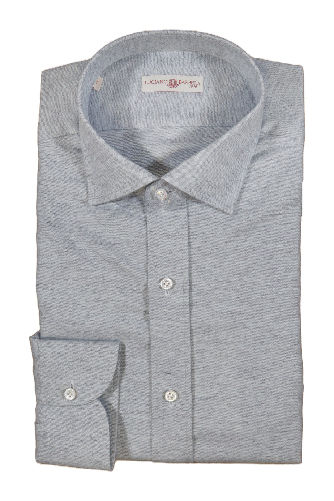 Luciano Barbera Grey Twill Shirt