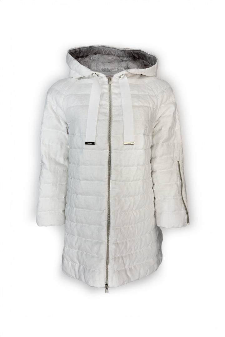 HERNO LINEN HOODED JACKET