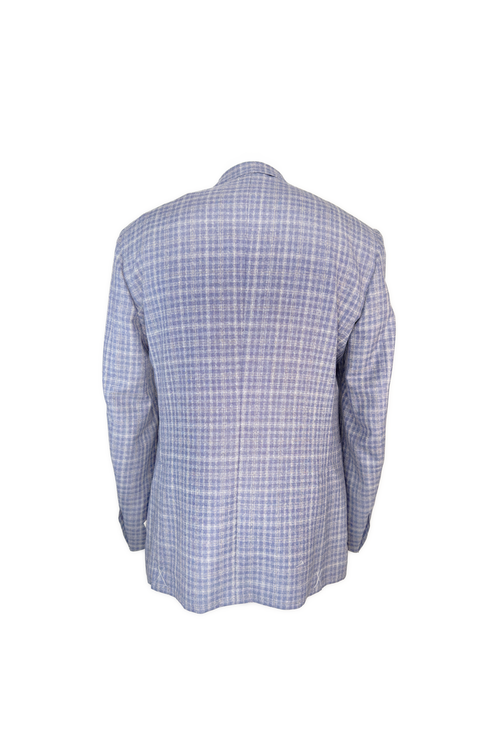 LUCIANO BARBERA BLUE GREY CHECK JACKET