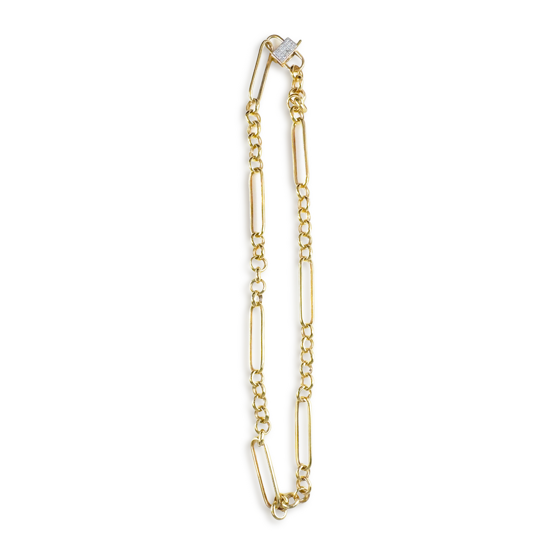 The Woods Fine Jewelry 17" Multi Link 14kt Gold over Brass Chain