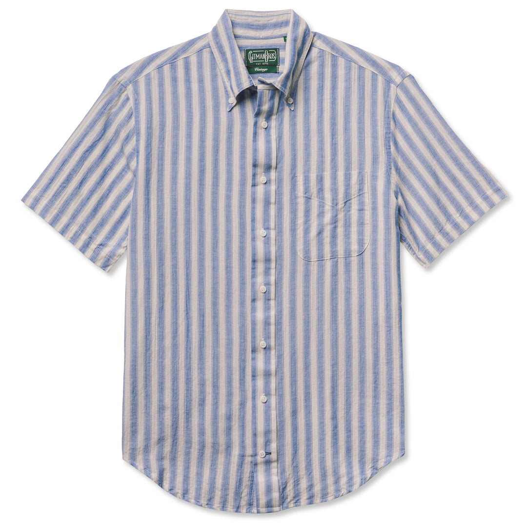 Gitman Vintage Blue Cabana Striped Shirt