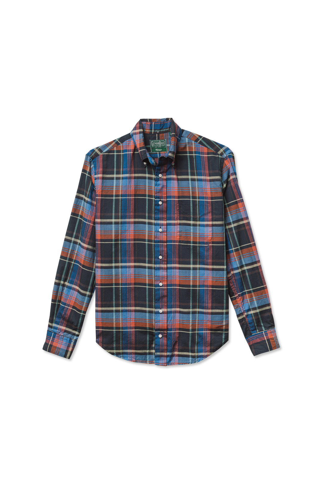 Gitman Vintage Navy Madras Shirt