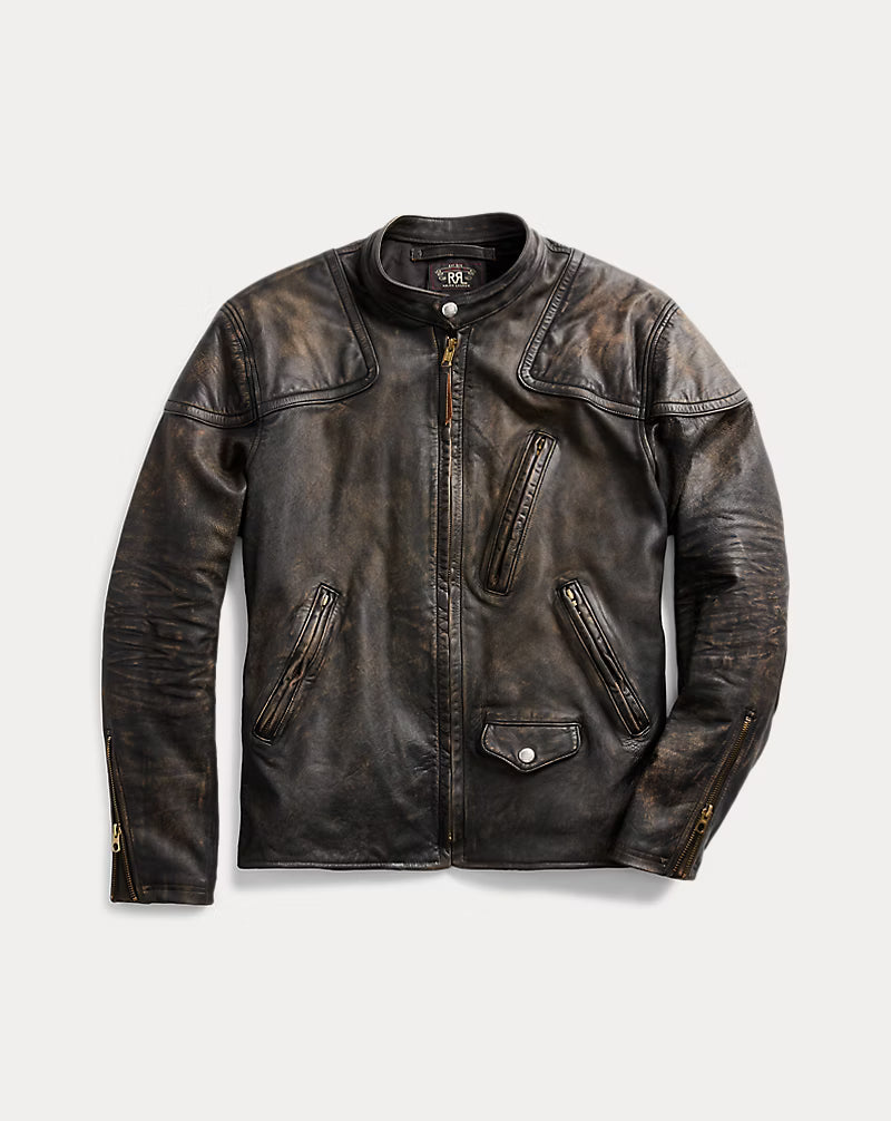 RRL SLIM FIT LEATHER MOTO JACKET – Lawrence Covell