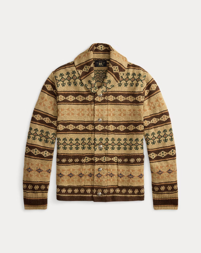 RRL JACQUARD-KNIT LINEN-BLEND CARDIGAN – Lawrence Covell