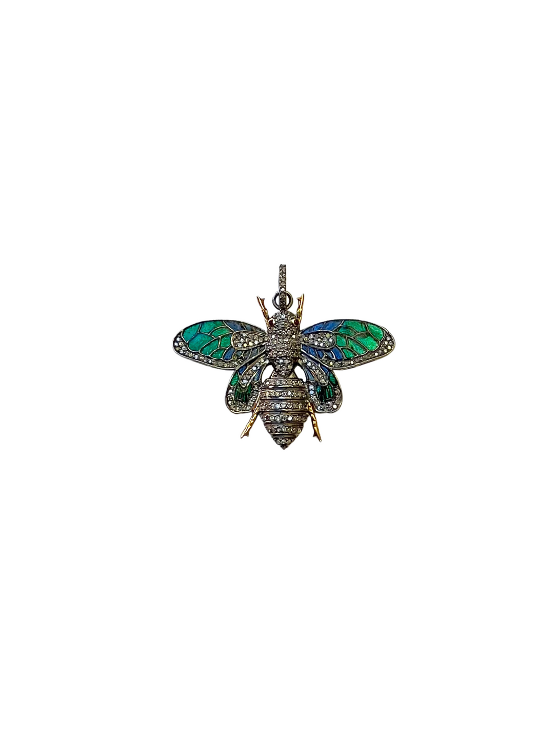 The Woods Fine Jewelry Silver And Enamel Bee Pendant