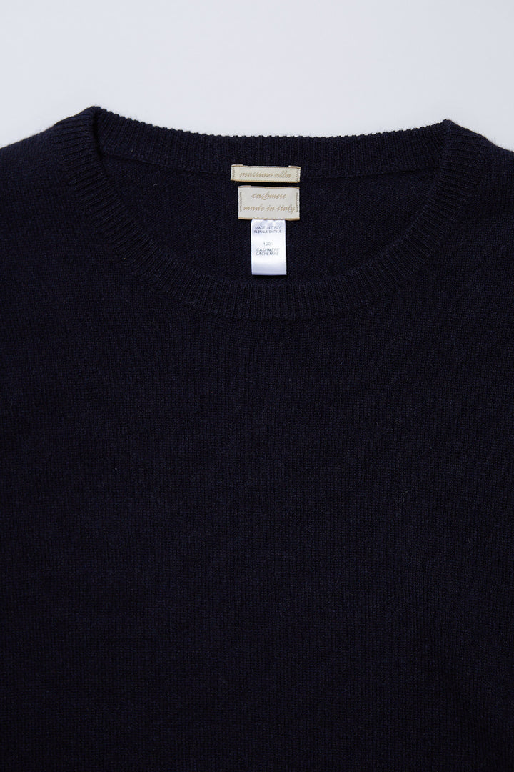 Massimo Alba Kane Cashmere Crewneck in Navy