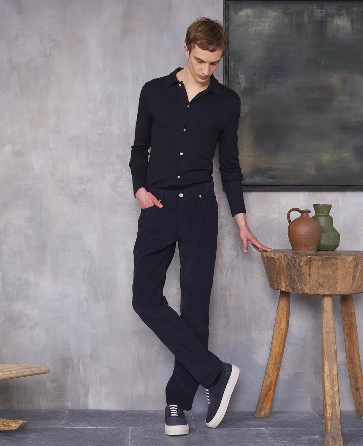 Officine Generale James Corduroy Jean in Navy