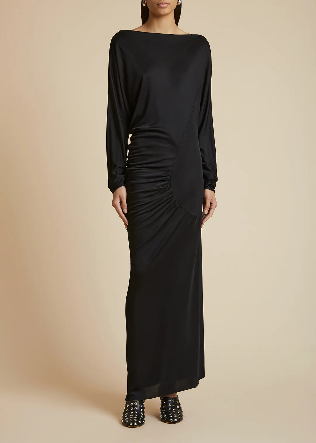 KHAITE ORON BLACK DRESS KHAITE ORON BLACK DRESS