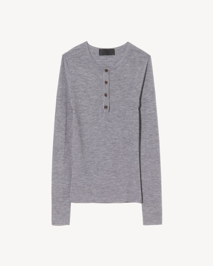 NILI LOTAN KLARISE HENLEY KNIT