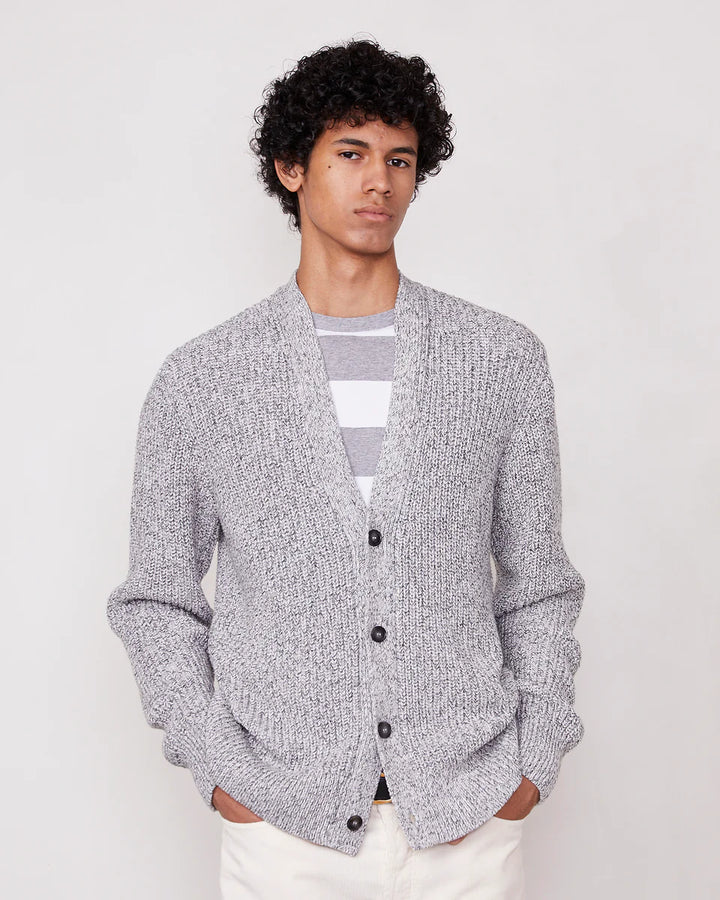 OFFICINE GENERALE LIGHT GREY CARDIGAN