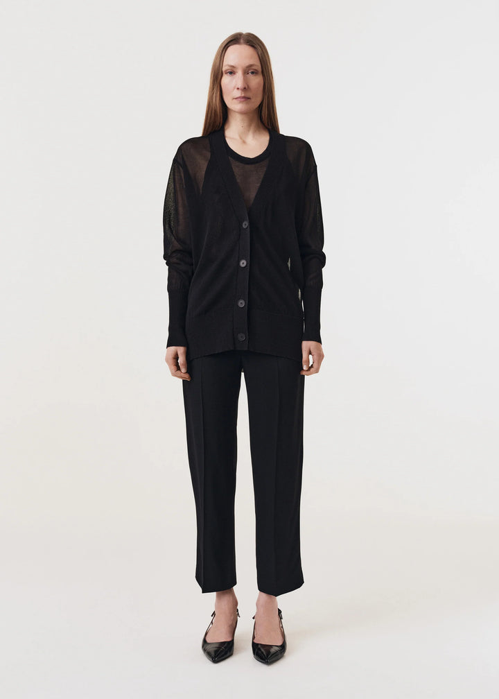 BITE STUDIOS SEMI SHEER CARDIGAN IN BLACK