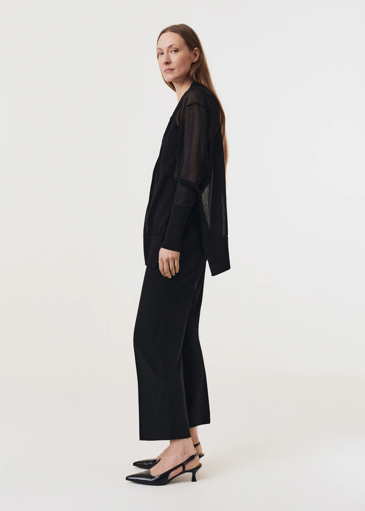 BITE STUDIOS SEMI SHEER CARDIGAN IN BLACK
