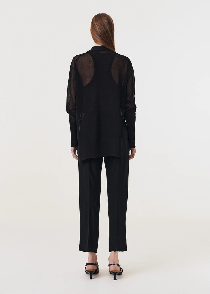 BITE STUDIOS SEMI SHEER CARDIGAN IN BLACK
