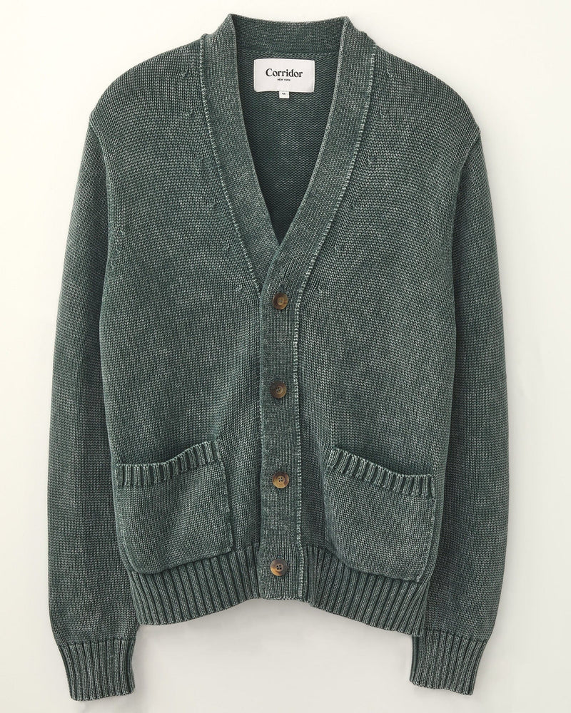 CORRIDOR ACID WASH CARDIGAN – Lawrence Covell