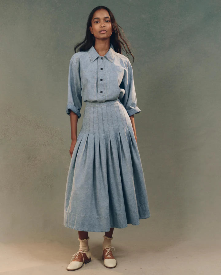 THE GREAT RHYTHM SKIRT IN DENIM