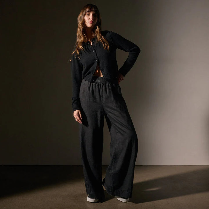 JAMES PERSE LINEN WIDE LEG PANT