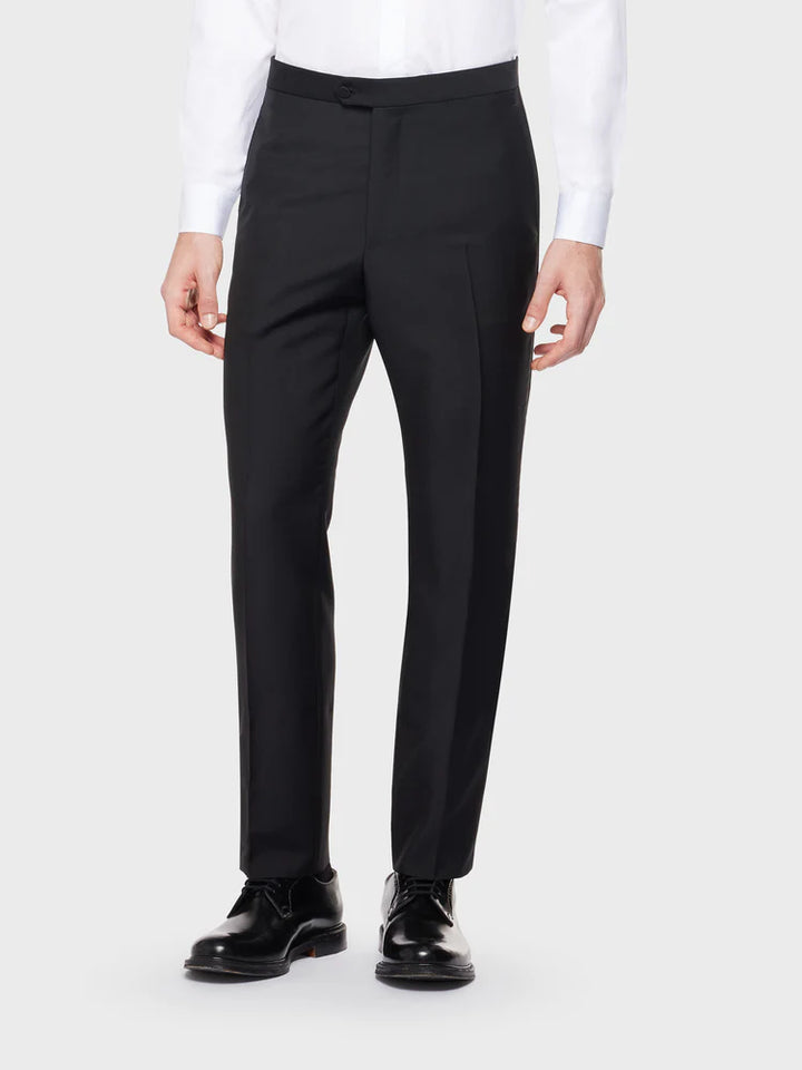 CARUSO BLACK WOOL MOHAIR NORMA DINNER SUIT