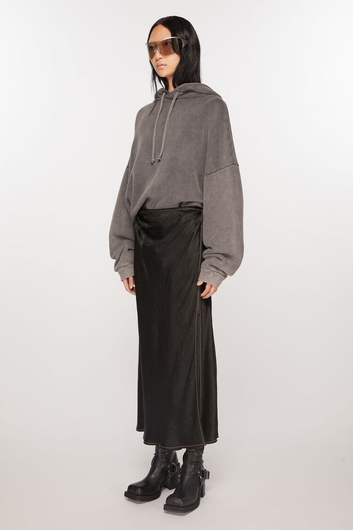 Acne Studios Black Silky Tie Skirt