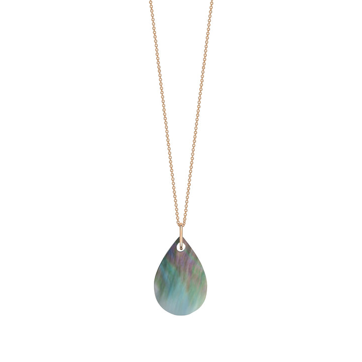 Ginette NY Mini Bliss Black Mother of Pearl Necklace