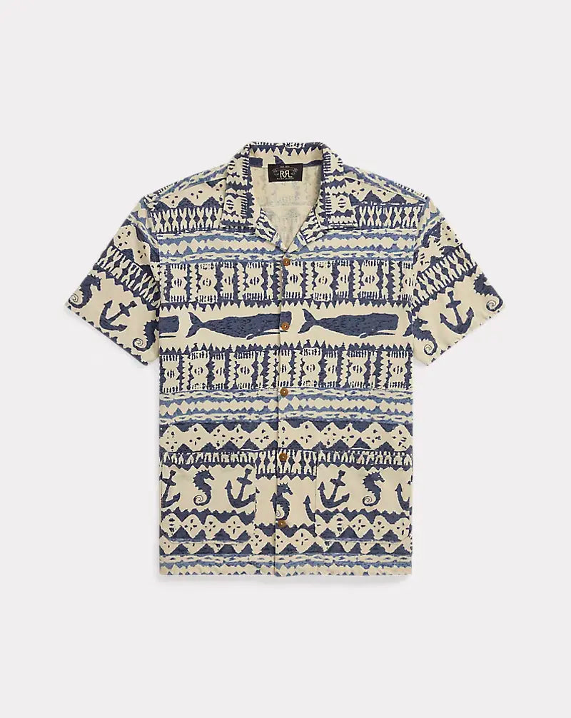 RRL NAUTICAL-PRINT CAMP SHIRTS 開襟シャツ RRL NAUTICAL PRINT JERSEY CAMP SHIRT – Lawrence Covell
