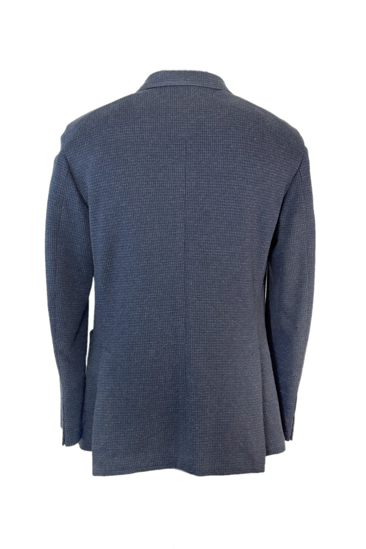 BOGLIOLI NAVY COTTON CHECK JACKET