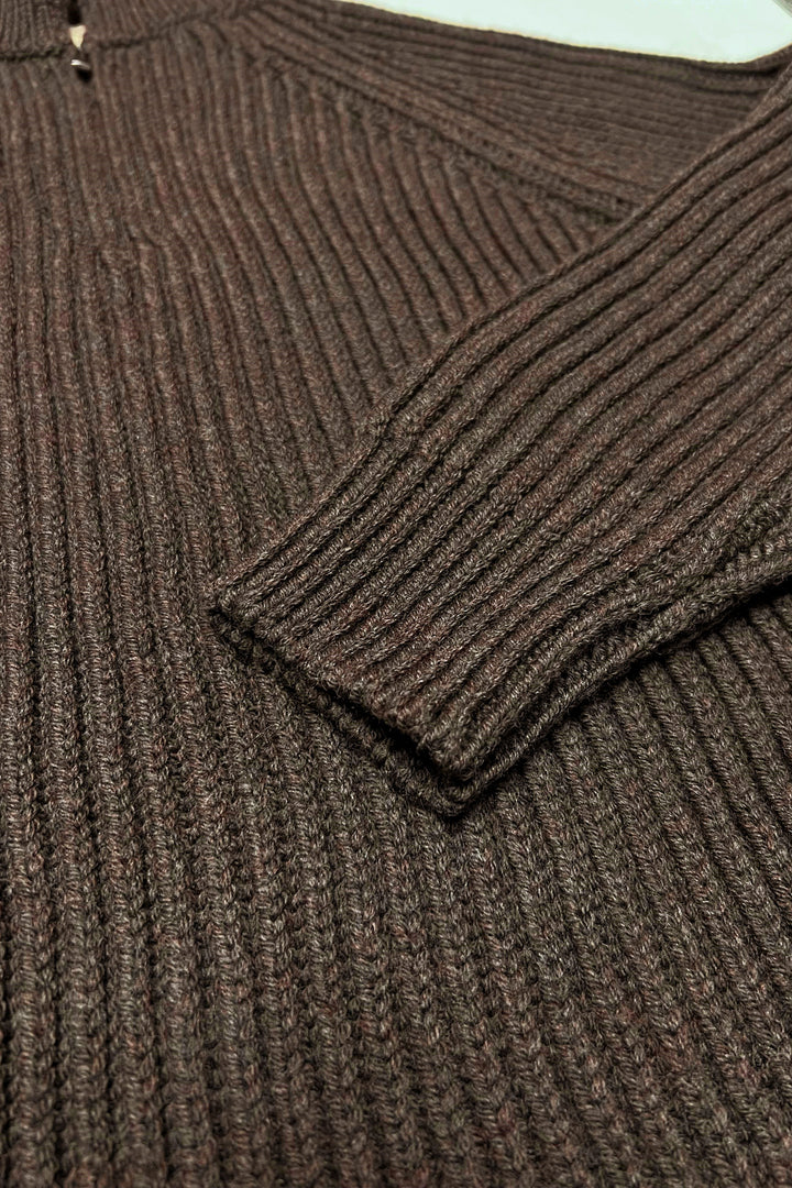 Massimo Alba 1/4 Zip Ribbed Sweater