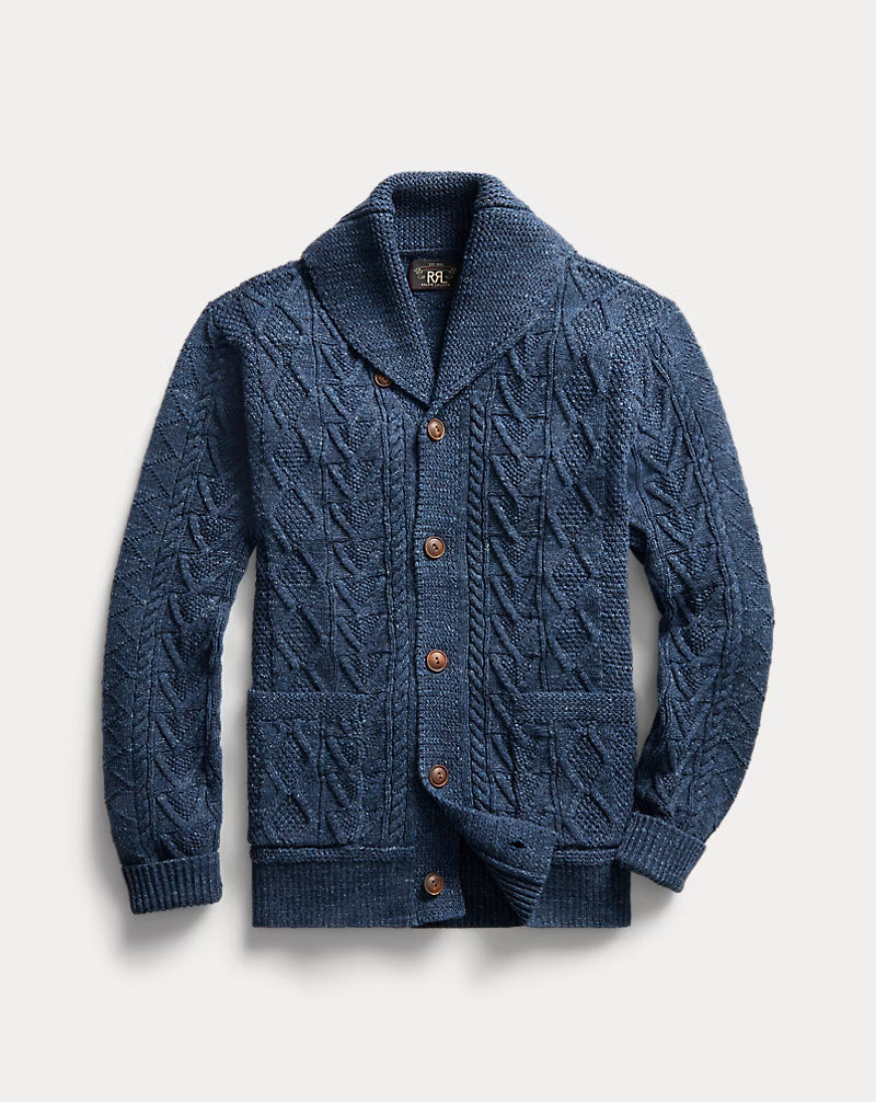 RRL ARAN-KNIT COTTON CARDIGAN – Lawrence Covell