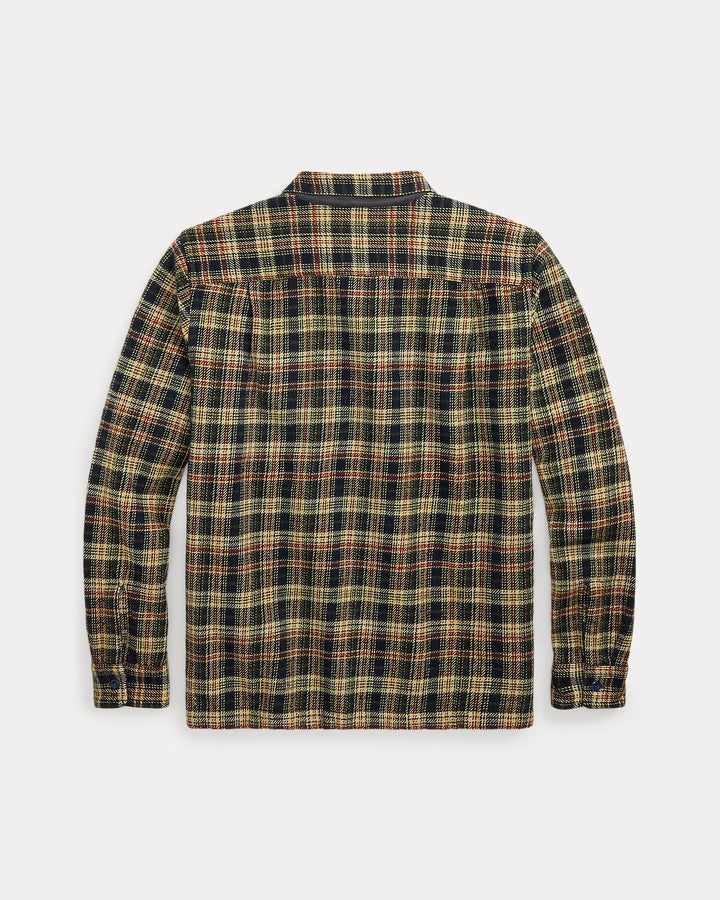 RRL PLAID TWILL CAMP SHIRT