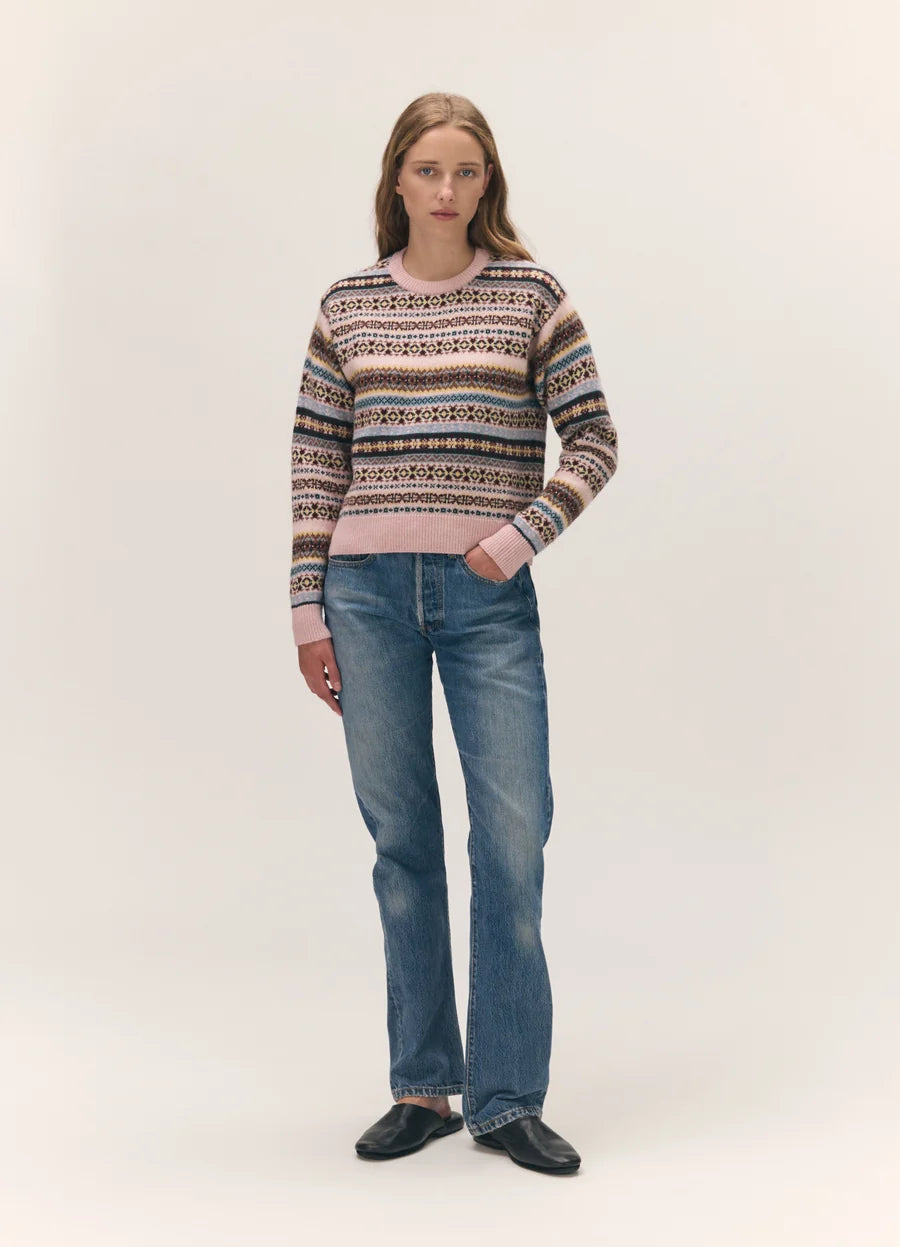 & DAUGHTER Sligo Slim Fairisle Crewneck