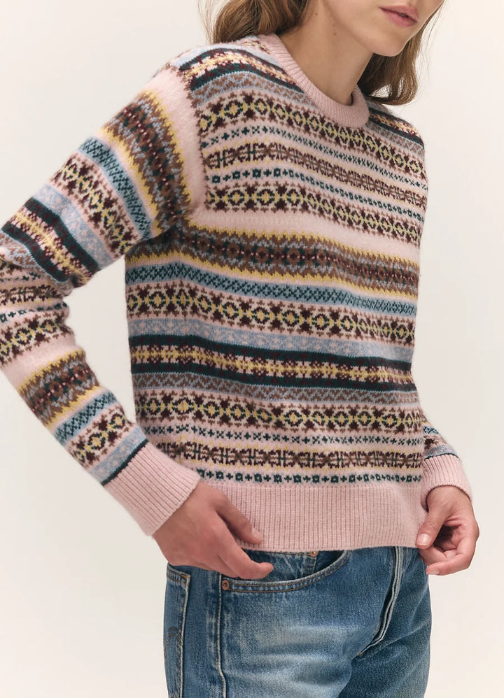 & DAUGHTER Sligo Slim Fairisle Crewneck