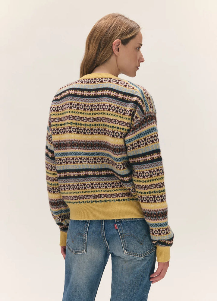 & DUGHTER Ada Fairisle Crewneck Cardigan