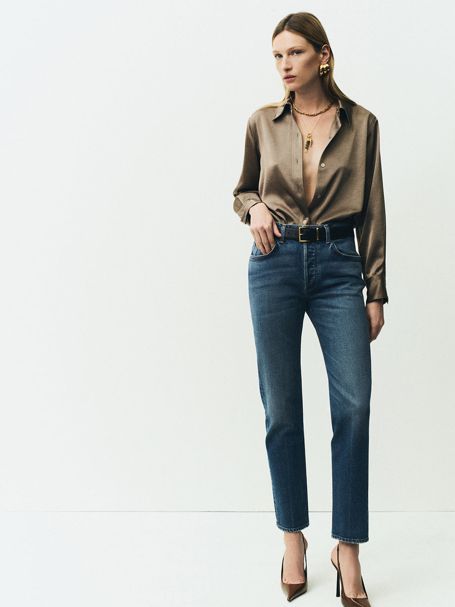citizens of humanity cigarette jeans SAVANNAH IN CRUISE $301.86 USD rise waist Dark Blue Cigarette Jeans CITIZENS