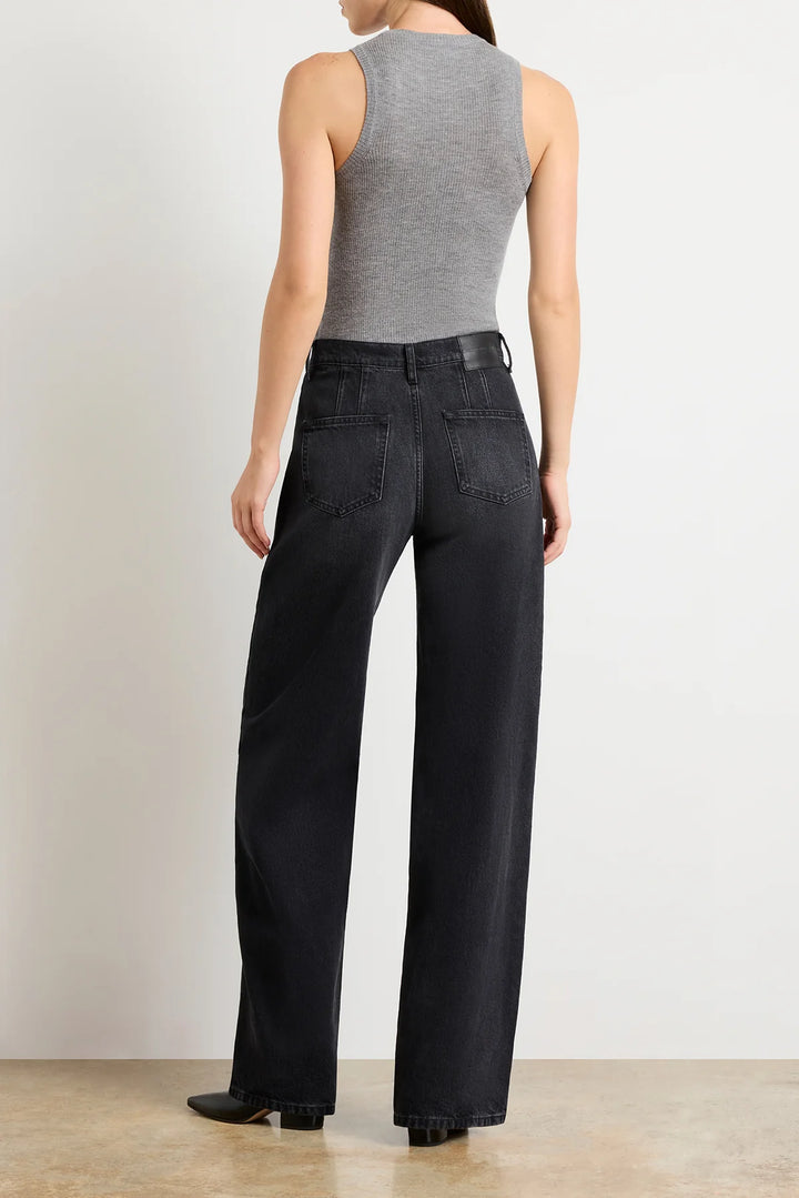 BRANDON MAXWELL CALLAN WIDE LEG JEAN
