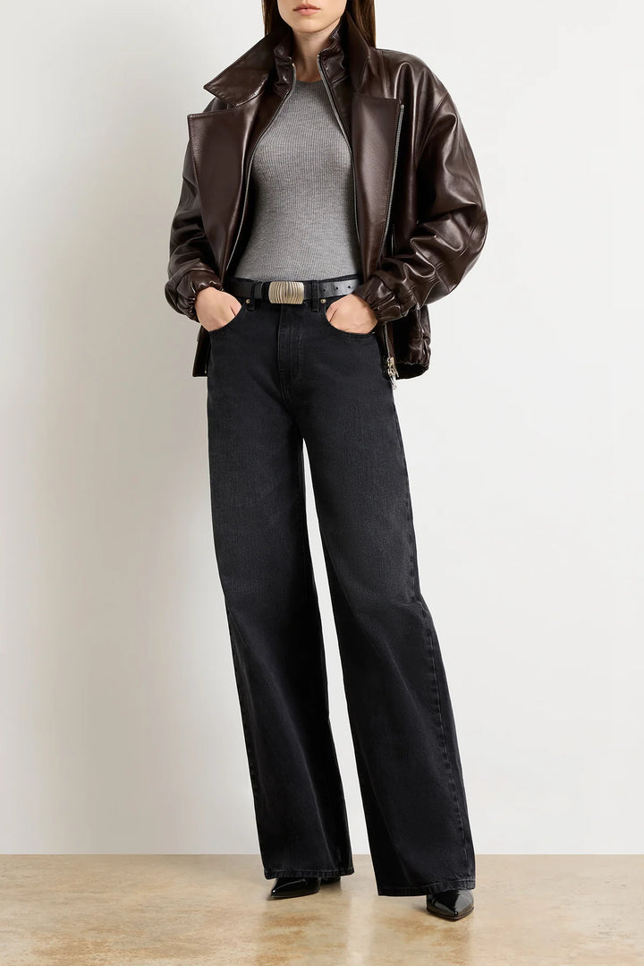 BRANDON MAXWELL CALLAN WIDE LEG JEAN