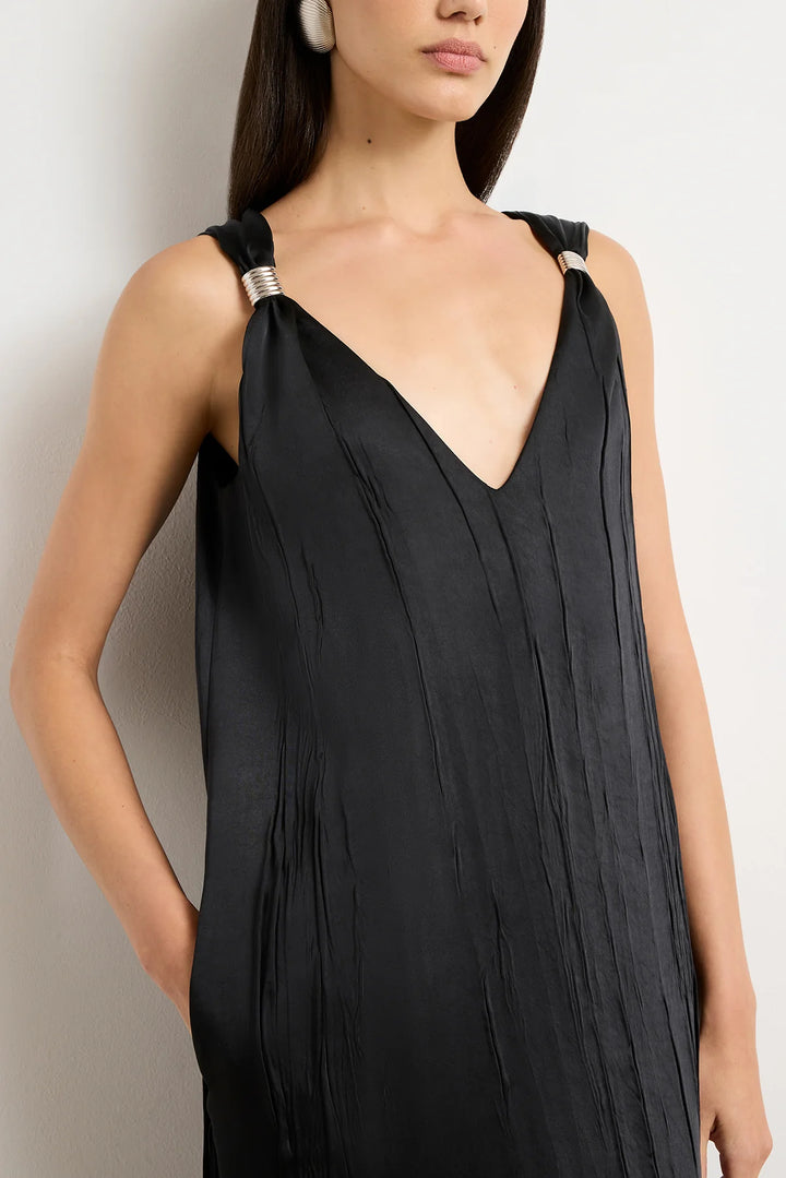 BRANDON MAXWELL KEKE MIDI DRESS
