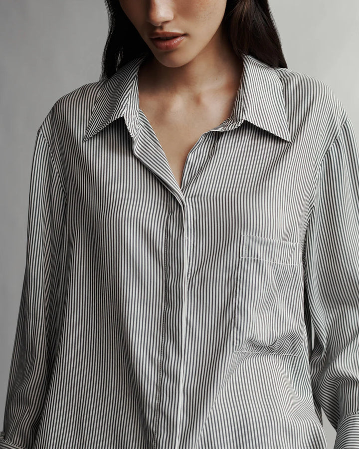 TWP STRIPED BOYFRIEND SHIRT