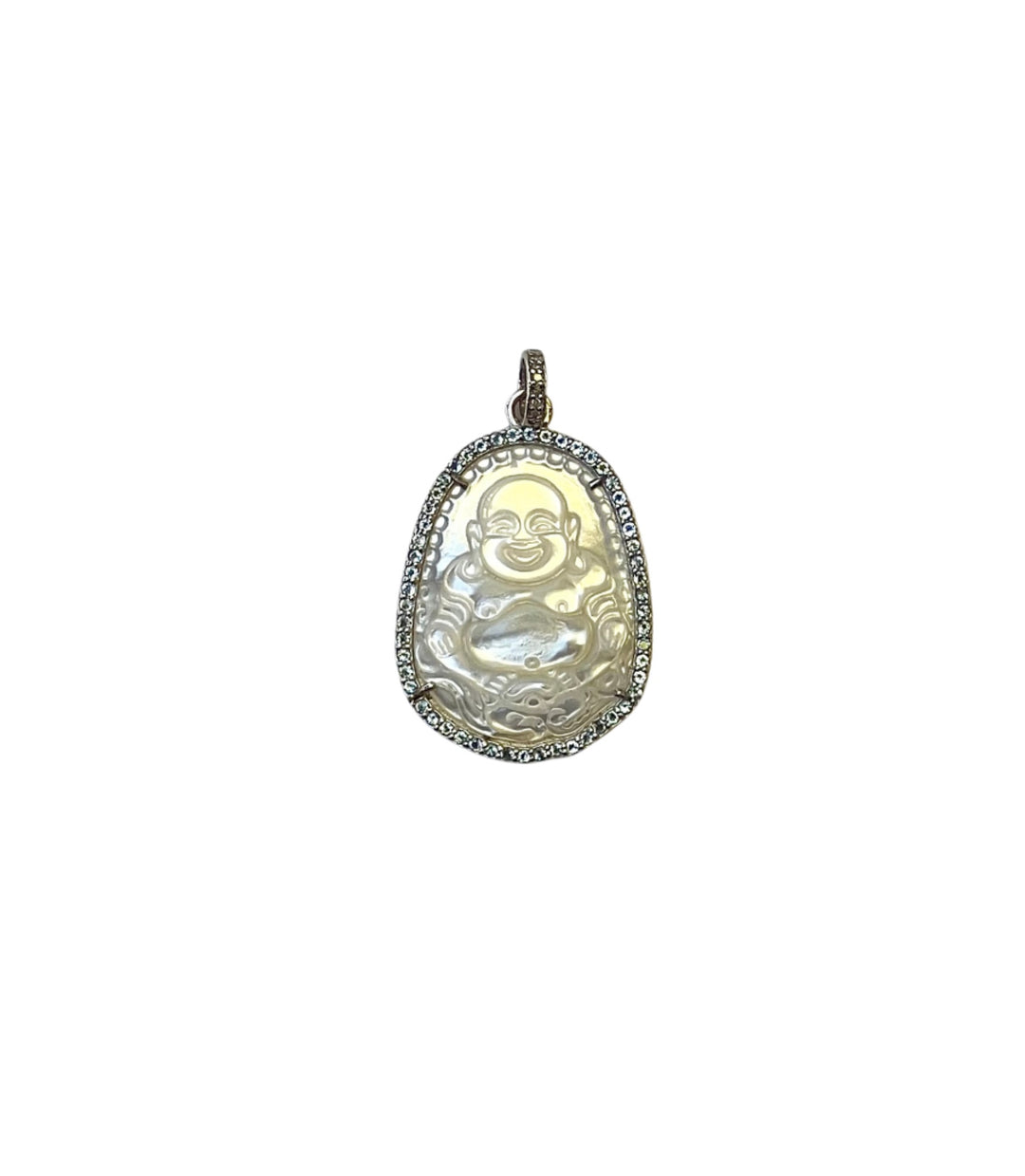 The Woods Fine Jewelry Mother of Pearl Buddha Pendant
