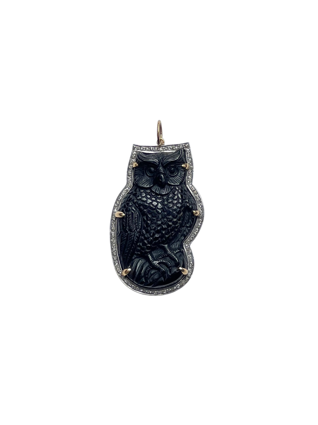 The Woods Fine Jewelry Black Onyx Owl Pendant