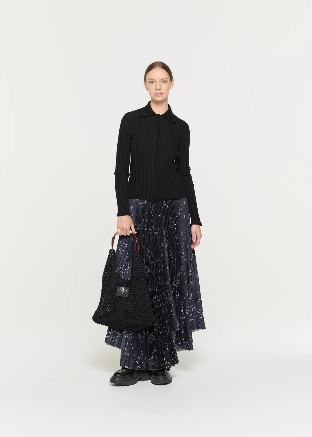 PLAN C PLEATED SKIRT